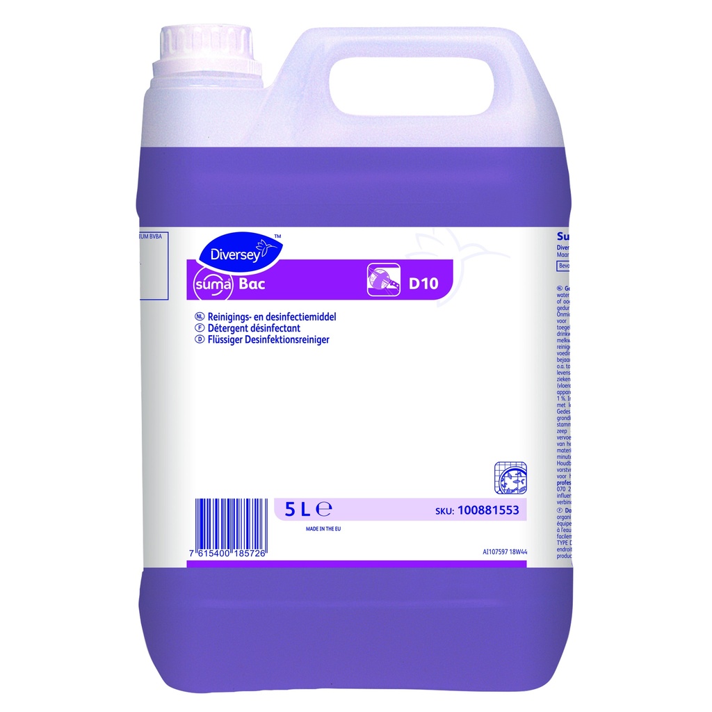 Suma Bac D10 en 5L -agréé 1106B-Biocide