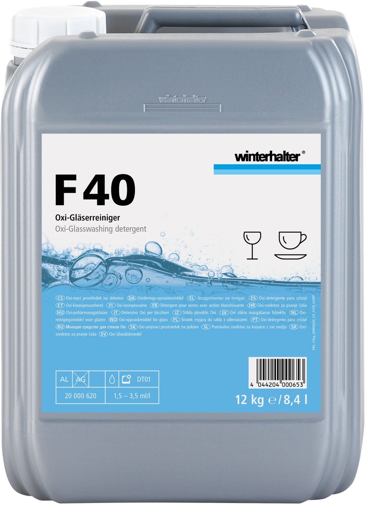 F-40 en 12kg-spécial verre concentré-Winterhalter