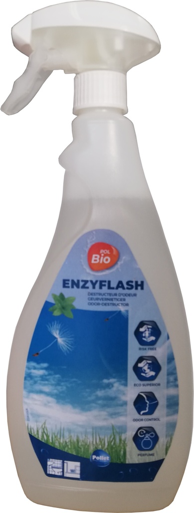 POLBIO Enzyflash en 750ml- Destructeur odeur