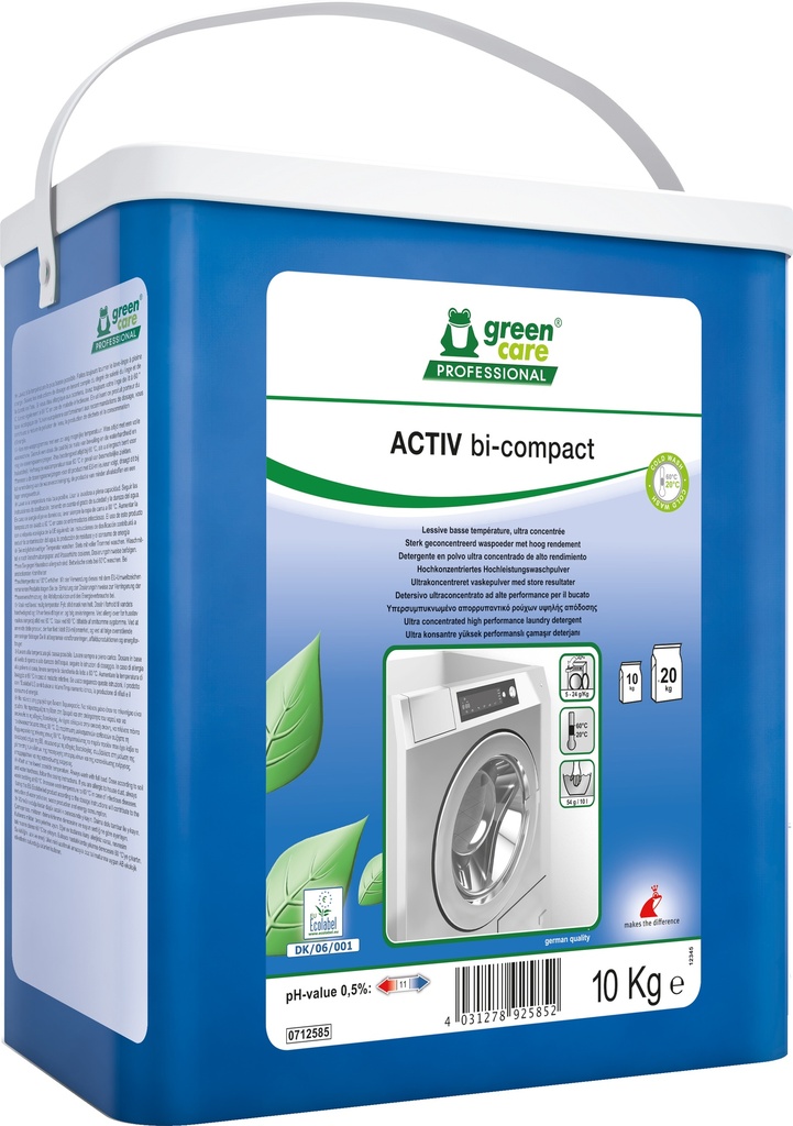 ACTIV bi-compact 10kg -2x concentré linge blanc à basse t°