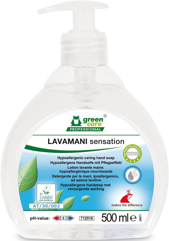 Lavamani sensation 500ml pousse mousse-green care