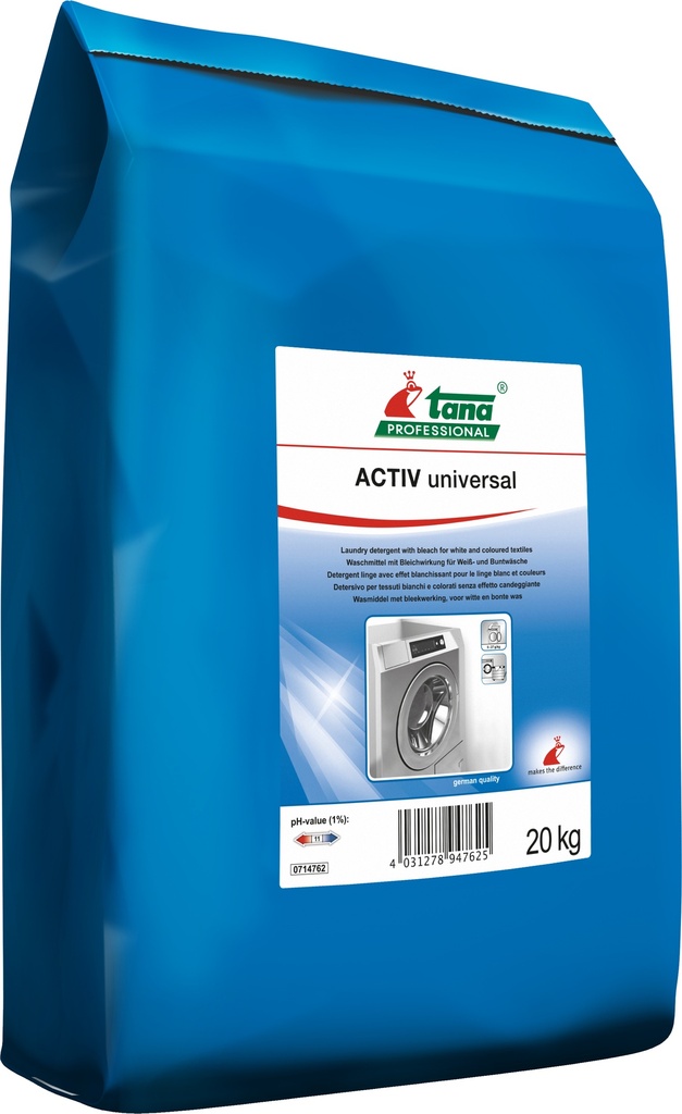 ACTIV universal 20kg -poudre à lessiver 30-60-90°