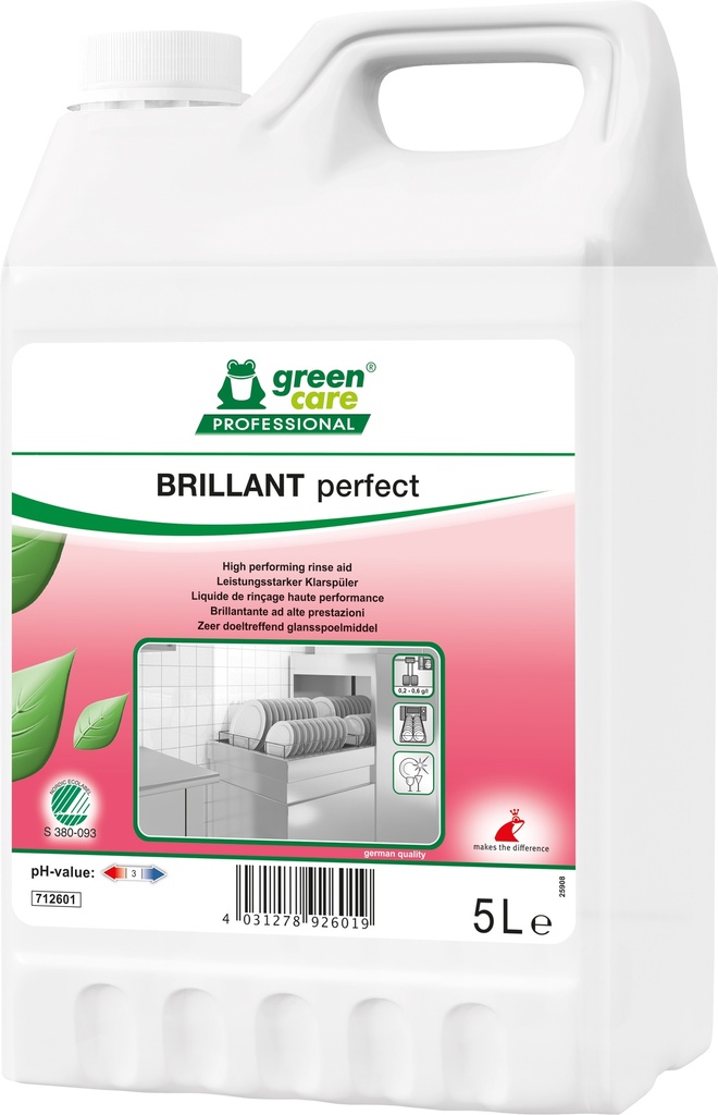 BRILLANT perfect (E3)en 5L -rinçage lave-vaisselle  écologique