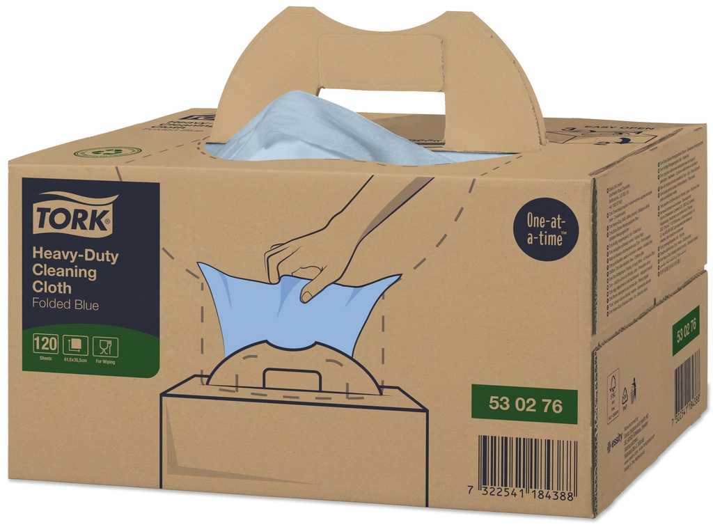 Tork Heavy Duty Cloth Blue Cleaning Box x120pces