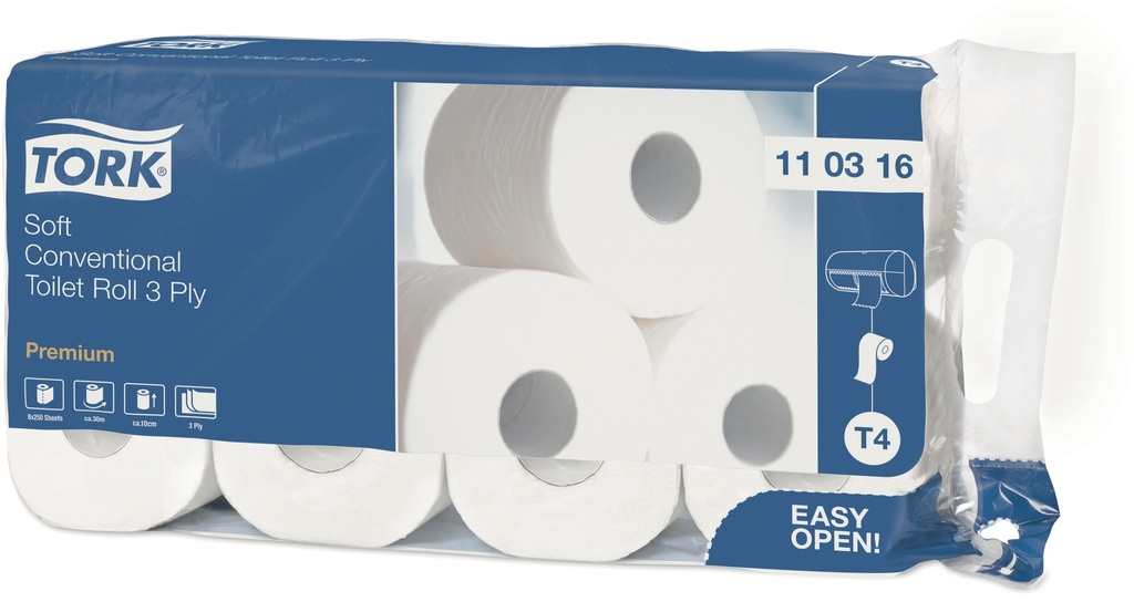 Tork Toilet Extra Soft 3 plis 250 (8x9) = 72 rlx -T4