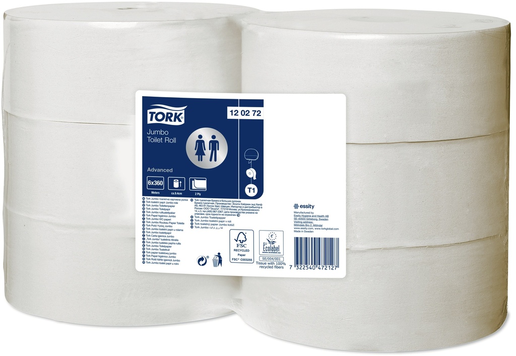 T.Tork Basic 360M 2 pl x6Rlx-Tork Advanced Toilet Jumbo T1