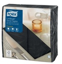 Serviette de Table Tork LinStyle 39x39cm pliage 1/8 Noir x 600pcs