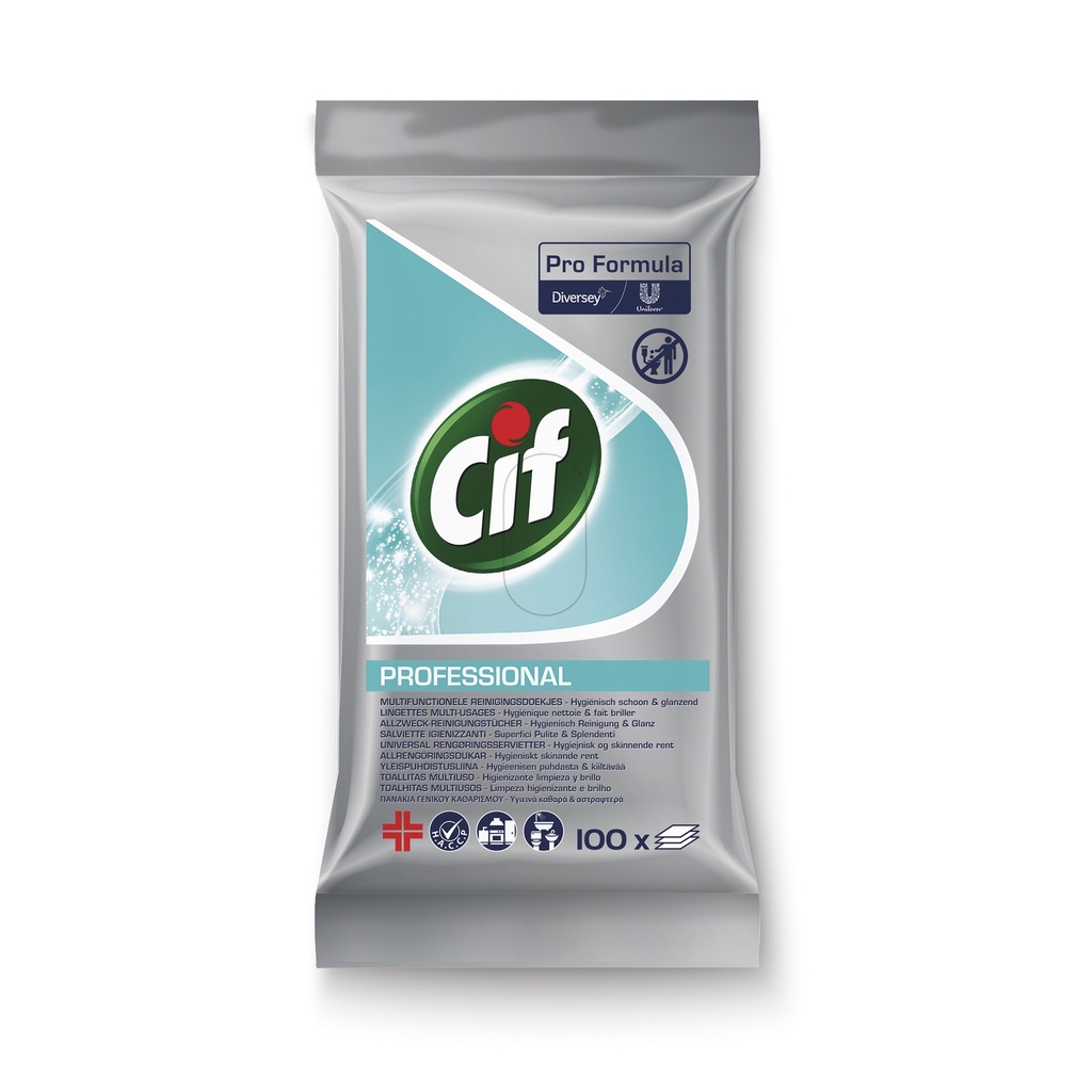 Cif Professional Multipurpose Lingettes - 4x100 pièces