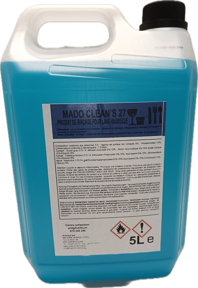 Mado 27 en 5L - Rinçage lave-vaisselle