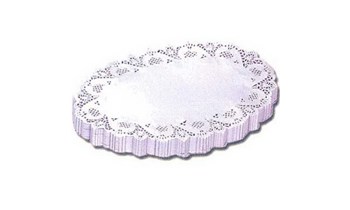 Dentelle Ovale Blanc 25x18 - x250 pièces