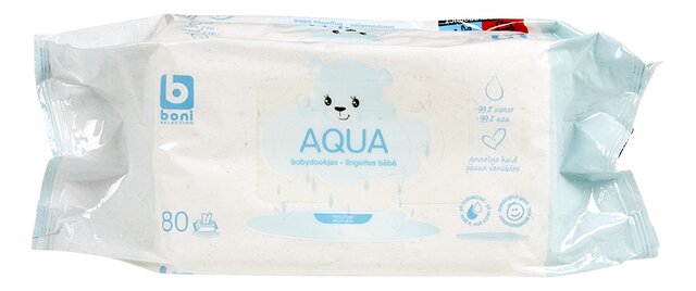 Lingettes Baby tissues Aqua x80 pièces