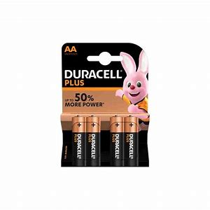 Pile Duracell Plus LR6 Crayon AA M 1,5V - Paquet de 4 pièces