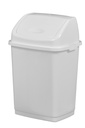 Poubelle couvercle basculant plastique blanc 10L CLAP  -Rossignol-