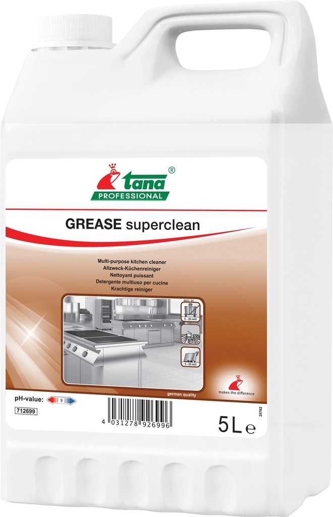 Superclean Grease en 5 litres,parfum citron