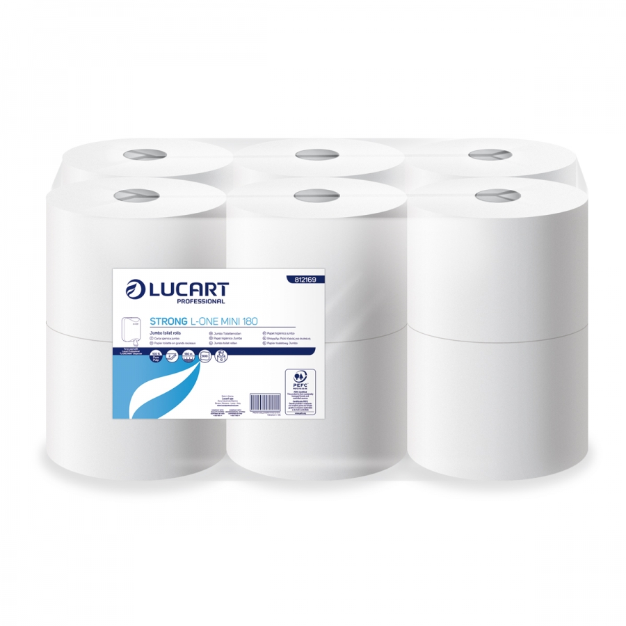 Lucart L-One Mini 180 blanc 180M 2 plis x12rlx