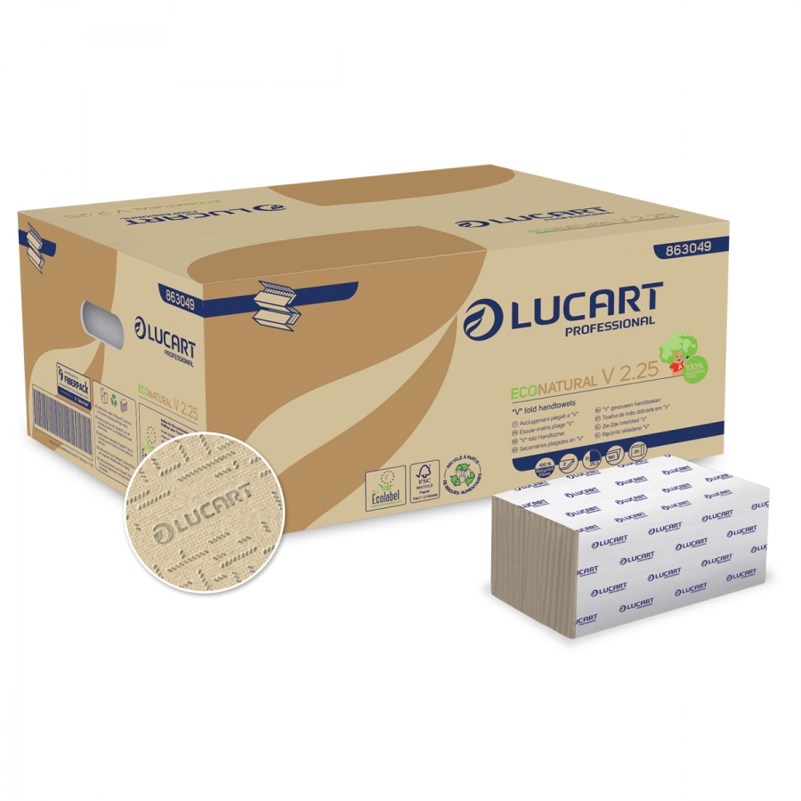 Eco Natural Lucart V2.25 2 plis 21x25,3cm - 20x190 coupons