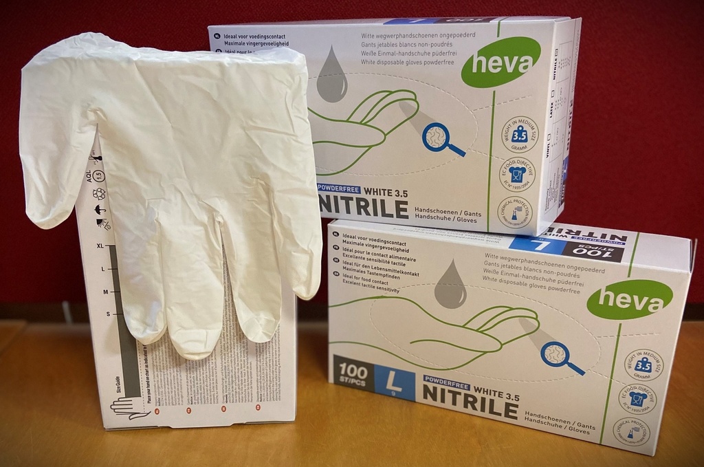 Gant Nitrile Blanc 3,5g Non poudré x100 pièces