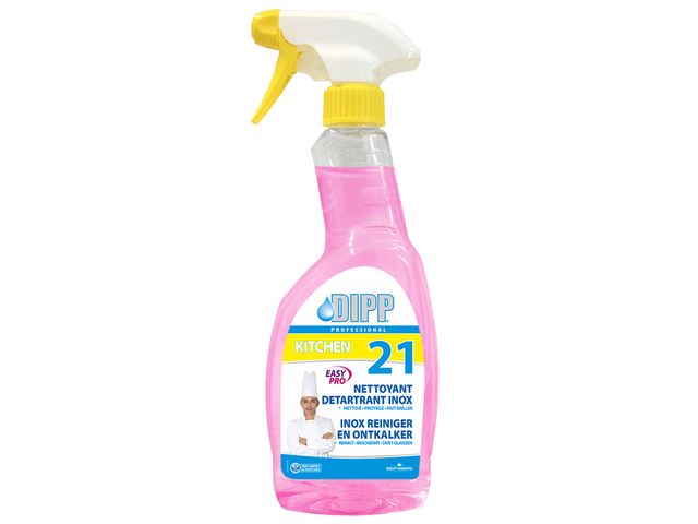 Dipp 21 en 500ml - spray nettoyant détartrant inox easypro