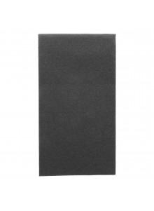 Serviette Double Point 40x40cm 1/8 Noir - x1200 pièces