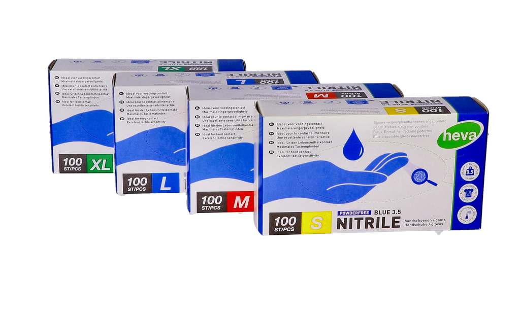 Gant Nitrile Bleu 3,5gr Non poudré x 100 pièces