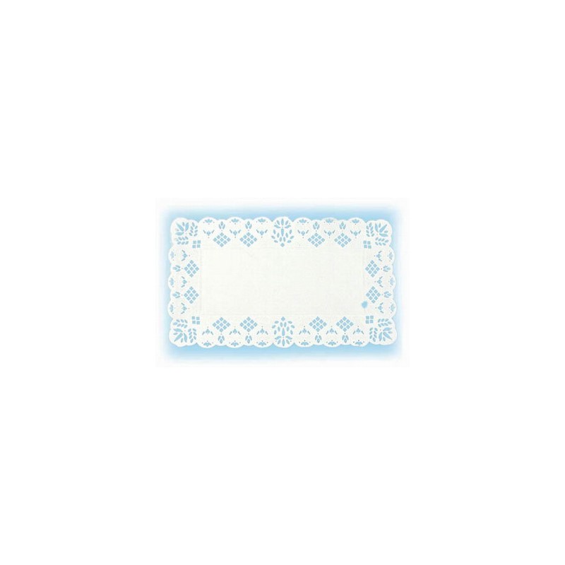 Dentelle rectangulaire blanche 30 x 40 cm / 250 pces