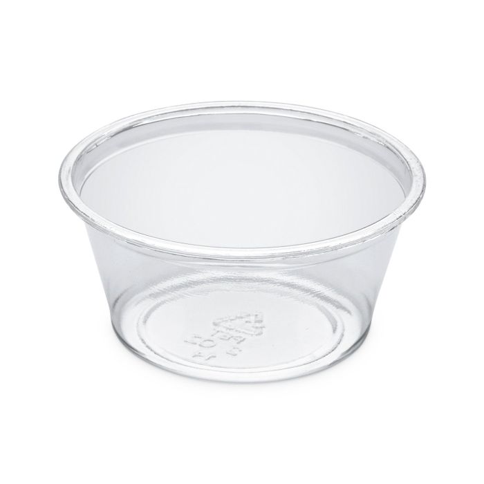 Pot rond 60ml Rpet - transparent - 62x30mm - Cart. de 25x100 pièces