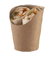 Wrap cup kraft brun 12oz/360ml 70x122 - Cart. 12x50 pièces mm