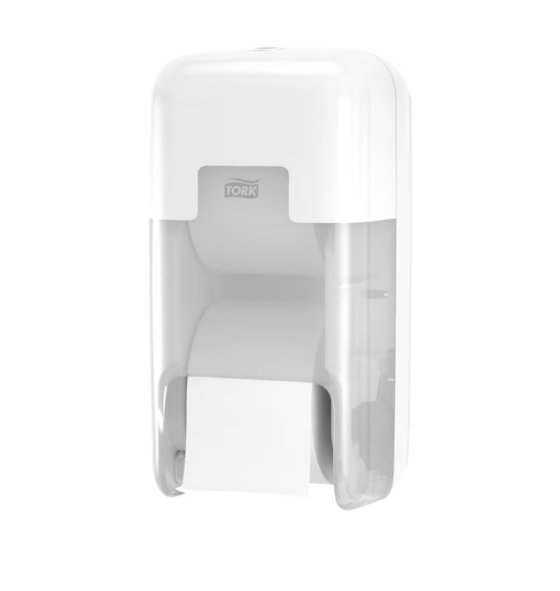 Tork OptiServe® Distributeur pour papier toilette sans mandrin 2 rouleaux vertical blanc T7