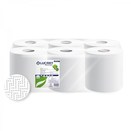 [007M] [852243E] Maxi main EcoLucart 2 plis Blanc 450coupons 115M x 6Rlx Dévidage central