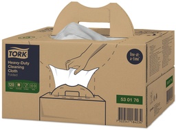 [50123] [53 01 76] Tork Heavy-Duty Cloth Handy Box blanc x120 feuilles