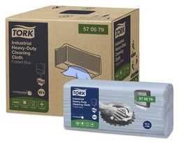 [5079] [57 05 79] Tork Industrial Heavy Duty Cloth Folded Blue 5x65coup