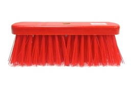 [5619] [2526] Brosse de Rue PVC 30cm en bois vernis rouge - @23.5