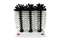 [5771] [998] Brosse Rince Verre 3 Têtes -Pied plastique