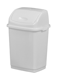 [59605] [91160 - CLAP] Poubelle couvercle basculant plastique 5L -blanche-