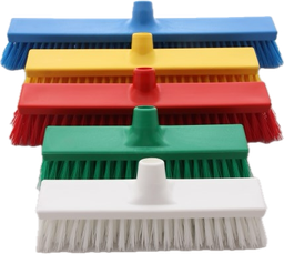 [7048] [223086] Balai Poussoir Dur 30cm (brosse Rue ) -ROUGE-