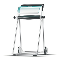 [50092] [652000] Tork Distributeur Pied de Sol Plastique Blanc/Turquoise W1